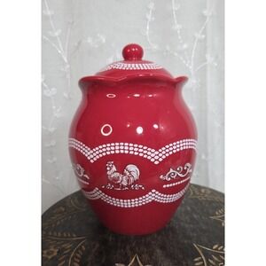 Temptations by Tara Doodle Doo Cookie Jar RED Rooster